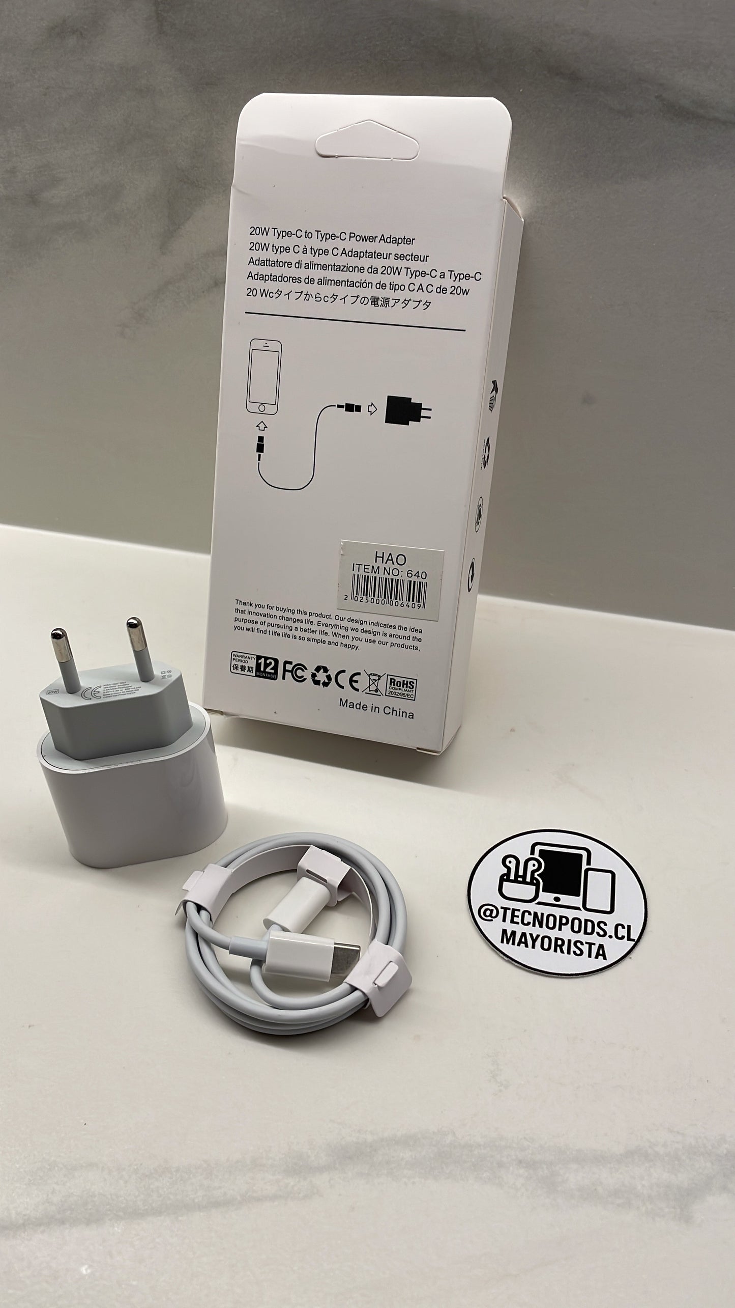 Cargador Rápido Tipo C 20W