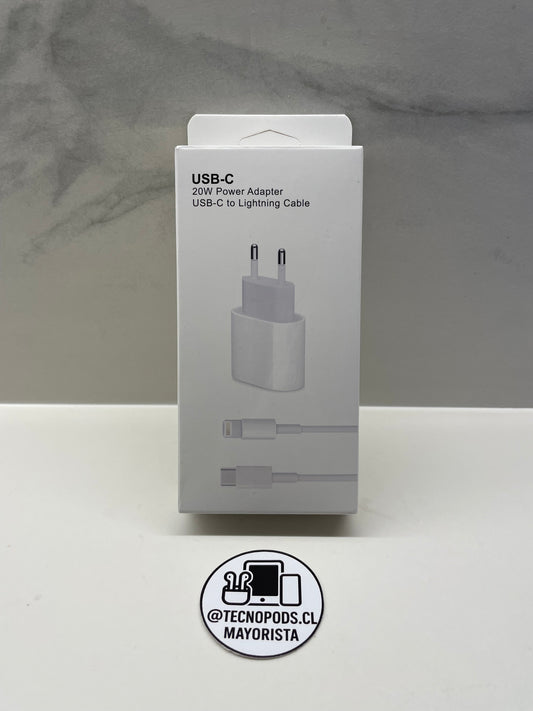 Cargador Rápido Completo Lightning 20W