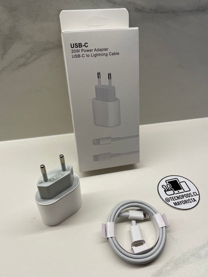 Cargador Rápido Completo Lightning 20W